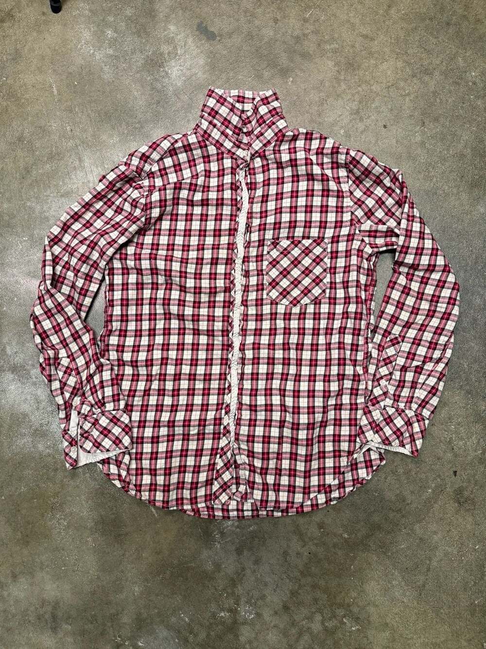 Victoria's Secret Plaid Flannel Button Down Shirt Size Small